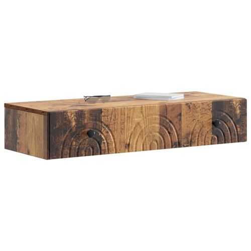 vidaXL Table d'appoint murale Bois ancien 87,5 x 34,5 x 17 cm