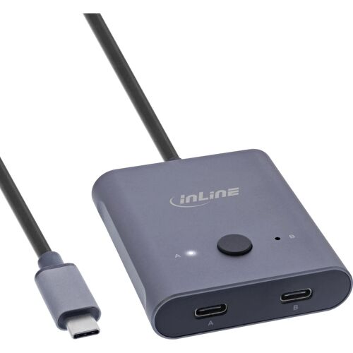 InLine USB-C Switch bidirektionaler Umschalter 10Gb/s 100W - Switch - USB 3.0 (60603T)