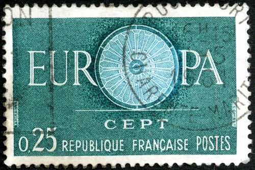 Timbre Oblitéré République Française , Europa Cept , Postes , 0,25