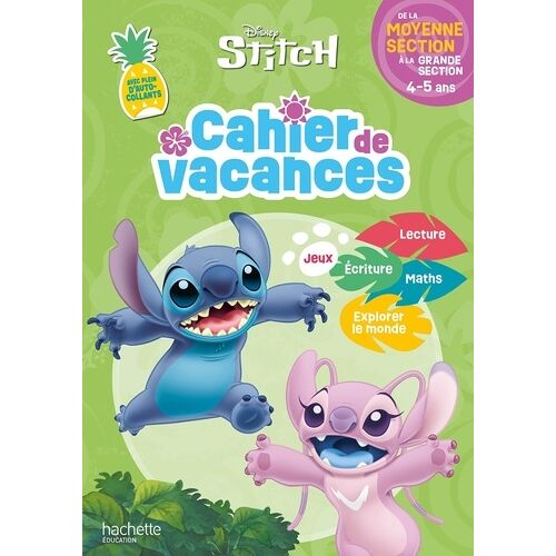 Cahier De Vacances Disney Stitch - De La Moyenne Section À La Grande Section