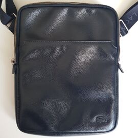 Sacoche Grand Modèle Simili Cuir Noir Lacoste