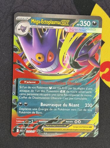 Carte Pokemon - Mega Ectoplasma Ex - 125/217 - Me2.5 Heros Ascendants