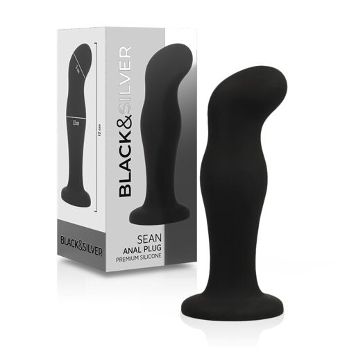 Black&silver - Sean Plug Anal Premium Silicone Noir