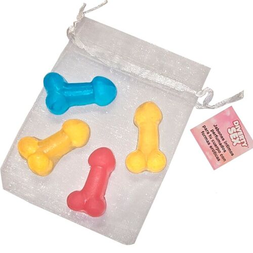 Diablo Picante - 4 Mini Savons Parfumés En Forme De Pénis