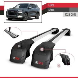 Compatible Avec Ebro S800 2025-2026 Ace-2 Modèle Barres De Toit Railing Porte-Bagages De Voiture Gris Alu 2 Barres