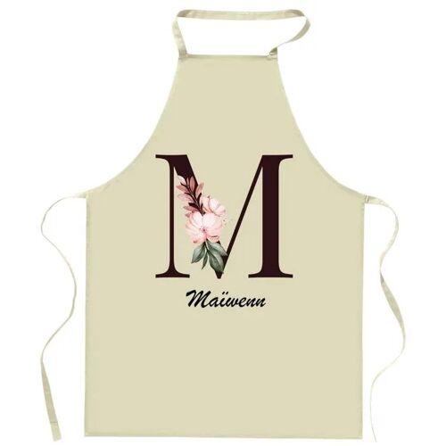 Planetee Tablier De Cuisine Maïwenn Lettre | Cadeau Femme Pour Cuisinière Vêtement Blouse De Protection Barbecue Jardinage Tablier
