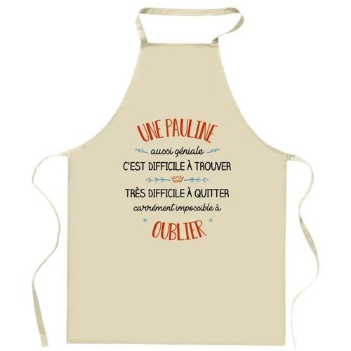 Planetee Tablier De Cuisine Une Pauline Aussi Géniale | Cadeau Original Humour Pour Cuisinière Vêtement Blouse De Protection