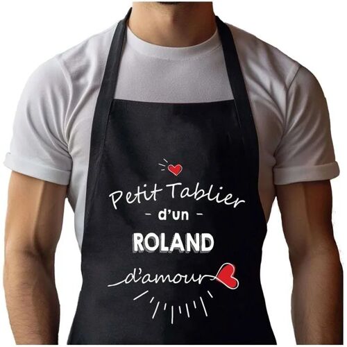 Planetee Tablier Noir Roland D'amour| Vêtement Blouse De Protection Pour Cuisine Barbecue, Jardinage, Tâches Ménagères