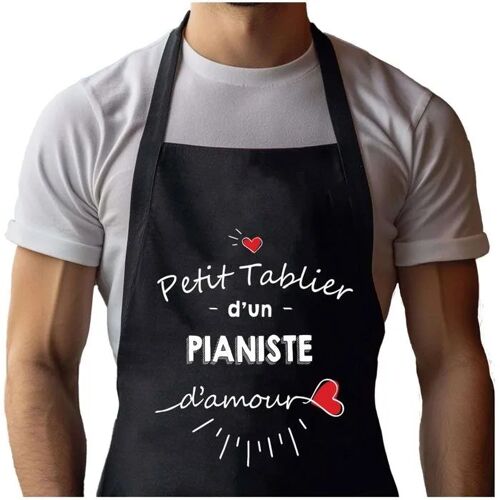 Planetee Tablier Noir Photographe D'amour| Vêtement Blouse De Protection Pour Cuisine Barbecue, Jardinage, Tâches Ménagères