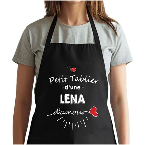 Planetee Tablier Noir Lena D'amour| Vêtement Blouse De Protection Pour Cuisine Barbecue, Jardinage, Tâches Ménagères