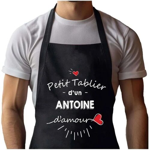 Planetee Tablier Noir Antoine D'amour| Vêtement Blouse De Protection Pour Cuisine Barbecue, Jardinage, Tâches Ménagères