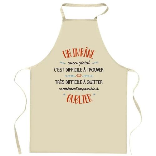 Planetee Tablier de cuisine Un Imrâne aussi génial | Cadeau Original Humour pour Cuisinier Vêtement Blouse de protection Barbecue