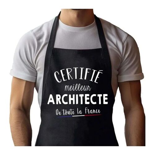 Planetee Tablier Noir Architecte Certifié Meilleur De France| Vêtement Blouse De Protection Pour Cuisine Barbecue, Jardinage, Tâches