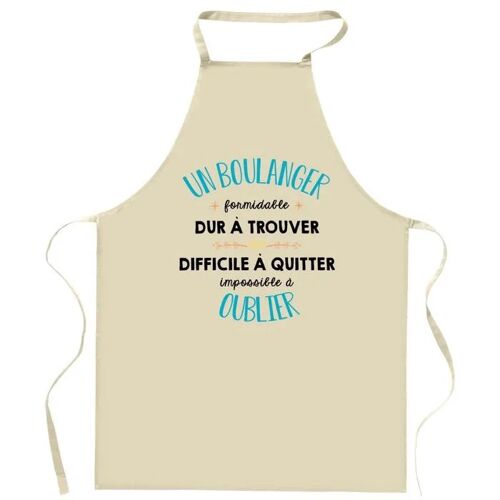 Planetee Tablier de cuisine Un Boulanger Formidable | Cadeau Original Humour pour Cuisinier Vêtement Blouse de protection Barbecue