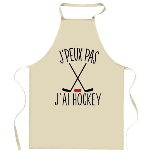 Planetee Tablier De Cuisine Hockey J'peux Pas | Cadeau Original Pour Passionnés Vêtement Blouse De Protection Barbecue Jardinage