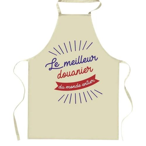 Planetee Tablier De Cuisine Douanier Meilleur Du Monde Entier | Cadeau Original Humour Pour Cuisinier Vêtement Blouse De Protection