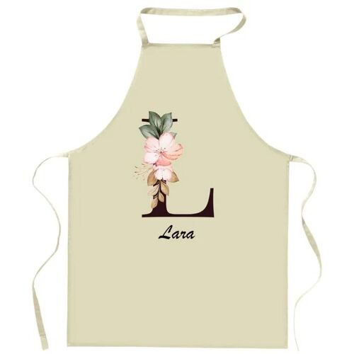 Planetee Tablier De Cuisine Lara Lettre | Cadeau Femme Pour Cuisinière Vêtement Blouse De Protection Barbecue Jardinage Tablier