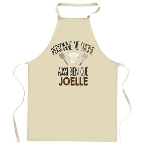 Planetee Tablier Personne Ne Cuisine Aussi Bien Que Joelle | Cadeau Original Prénom Pour Cuisinière | Vêtement Blouse Protection
