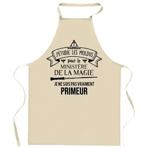 Planetee Tablier De Cuisine Primeur Ministère De La Magie | Cadeau Original Humour Pour Cuisinier Vêtement Blouse De Protection
