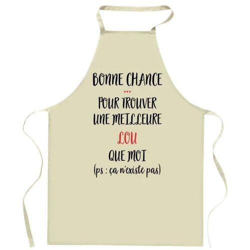 Planetee Tablier De Cuisine Lou Ça N'existe Pas | Cadeau Original Humour Pour Cuisinière Vêtement Blouse De Protection Barbecue
