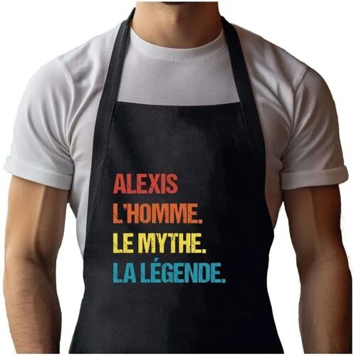 Planetee Tablier Noir Alexis Mythe Légende Vintage| Vêtement Blouse De Protection Pour Cuisine Barbecue, Jardinage, Tâches Ménagères
