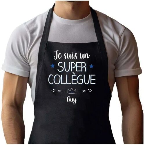 Planetee Tablier Noir Guy Super Collègue Homme| Vêtement Blouse De Protection Pour Cuisine Barbecue, Jardinage, Tâches Ménagères
