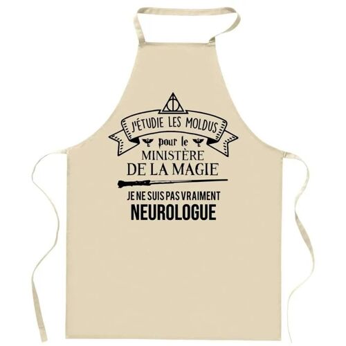 Planetee Tablier De Cuisine Neurologue Ministère De La Magie | Cadeau Original Humour Pour Cuisinier Vêtement Blouse De Protection
