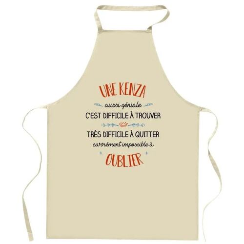 Planetee Tablier De Cuisine Une Kenza Aussi Géniale | Cadeau Original Humour Pour Cuisinière Vêtement Blouse De Protection Barbecue