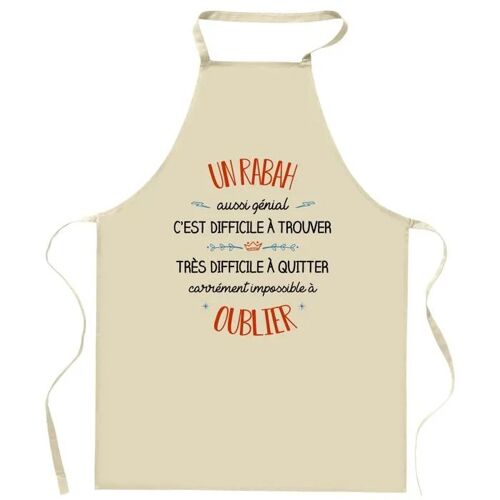 Planetee Tablier de cuisine Un Rabah aussi génial | Cadeau Original Humour pour Cuisinier Vêtement Blouse de protection Barbecue