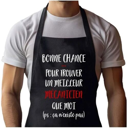 Planetee Tablier Noir Mécanicien Ça N'existe Pas Homme| Vêtement Blouse De Protection Pour Cuisine Barbecue, Jardinage, Tâches