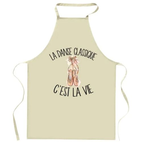Planetee Tablier De Cuisine Danse Classique C'est La Vie | Cadeau Original Humour Pour Cuisinier Et Cuisinière Vêtement Blouse