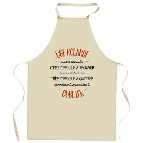 Planetee Tablier De Cuisine Une Rolande Aussi Géniale | Cadeau Original Humour Pour Cuisinière Vêtement Blouse De Protection