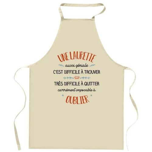 Planetee Tablier De Cuisine Une Laurette Aussi Géniale | Cadeau Original Humour Pour Cuisinière Vêtement Blouse De Protection