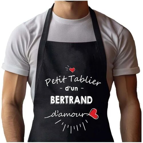 Planetee Tablier Noir Bertrand D'amour| Vêtement Blouse De Protection Pour Cuisine Barbecue, Jardinage, Tâches Ménagères