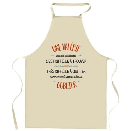 Planetee Tablier De Cuisine Une Valérie Aussi Géniale | Cadeau Original Humour Pour Cuisinière Vêtement Blouse De Protection