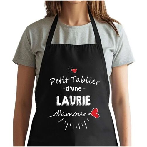 Planetee Tablier Noir Laurie D'amour| Vêtement Blouse De Protection Pour Cuisine Barbecue, Jardinage, Tâches Ménagères