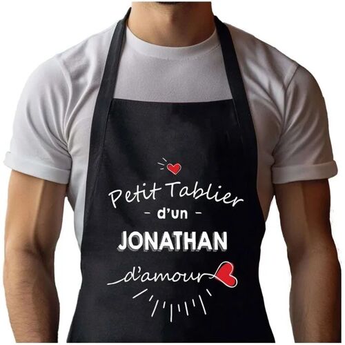 Planetee Tablier Noir Jonathan D'amour| Vêtement Blouse De Protection Pour Cuisine Barbecue, Jardinage, Tâches Ménagères