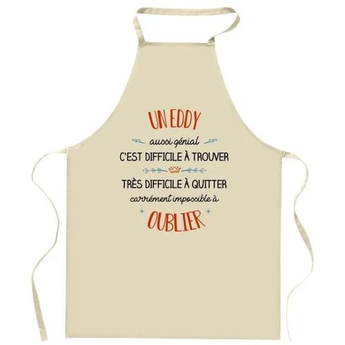 Planetee Tablier de cuisine Un eddy aussi génial | Cadeau Original Humour pour Cuisinier Vêtement Blouse de protection Barbecue