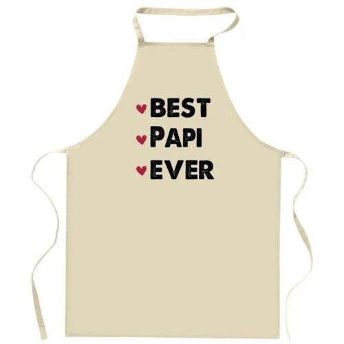 Planetee Tablier De Cuisine Papi Best Ever | Cadeau Fête Des Grands-Pères Papi Cuisinier Vêtement Blouse De Protection Barbecue