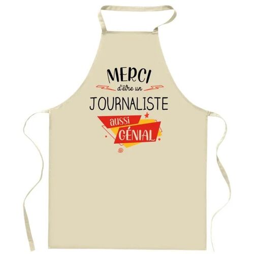 Planetee Tablier De Cuisine Journaliste Merci Génial | Cadeau Original Homme Humour Pour Cuisinier Vêtement Blouse De Protection