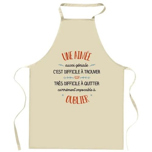 Planetee Tablier De Cuisine Une Aimée Aussi Géniale | Cadeau Original Humour Pour Cuisinière Vêtement Blouse De Protection Barbecue