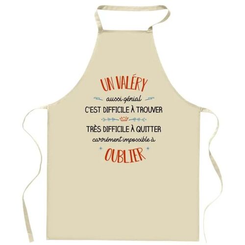 Planetee Tablier de cuisine Un Valéry aussi génial | Cadeau Original Humour pour Cuisinier Vêtement Blouse de protection Barbecue