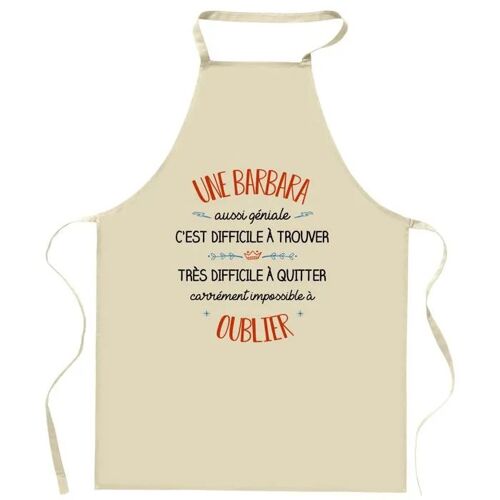 Planetee Tablier De Cuisine Une Barbara Aussi Géniale | Cadeau Original Humour Pour Cuisinière Vêtement Blouse De Protection