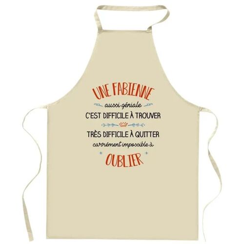 Planetee Tablier De Cuisine Une Fabienne Aussi Géniale | Cadeau Original Humour Pour Cuisinière Vêtement Blouse De Protection