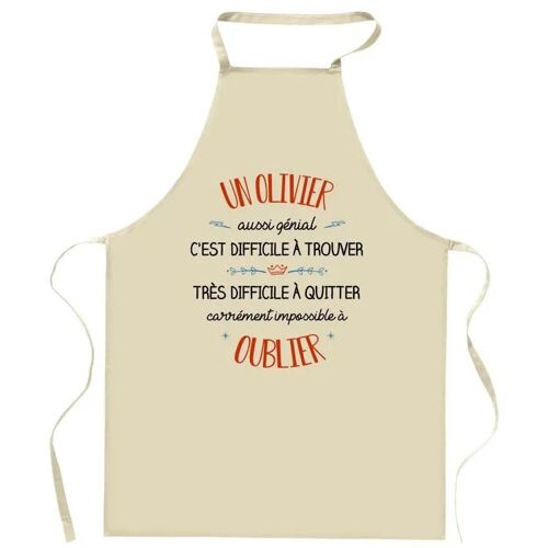 Planetee Tablier de cuisine Un Olivier aussi génial | Cadeau Original Humour pour Cuisinier Vêtement Blouse de protection Barbecue