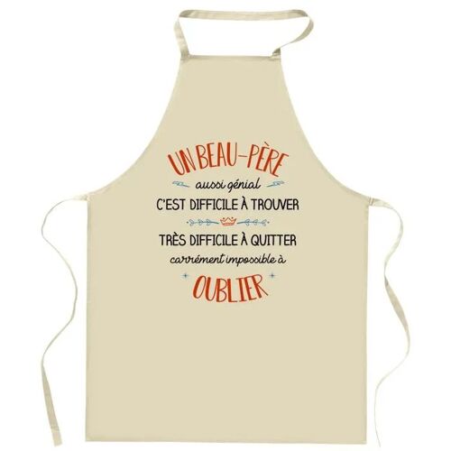Planetee Tablier de cuisine Un Beau-Père aussi génial | Cadeau Original Humour pour Cuisinier Vêtement Blouse de protection Barbecue