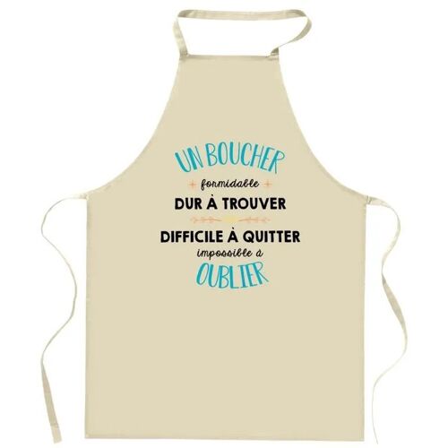 Planetee Tablier de cuisine Un Boucher Formidable | Cadeau Original Humour pour Cuisinier Vêtement Blouse de protection Barbecue