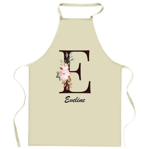 Planetee Tablier De Cuisine Eveline Lettre | Cadeau Femme Pour Cuisinière Vêtement Blouse De Protection Barbecue Jardinage Tablier