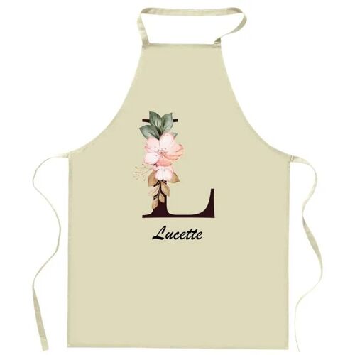 Planetee Tablier De Cuisine Lucette Lettre | Cadeau Femme Pour Cuisinière Vêtement Blouse De Protection Barbecue Jardinage Tablier