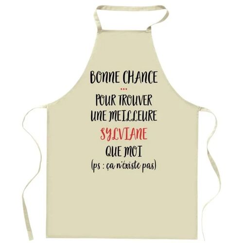 Planetee Tablier De Cuisine Sylviane Ça N'existe Pas | Cadeau Original Humour Pour Cuisinière Vêtement Blouse De Protection Barbecue